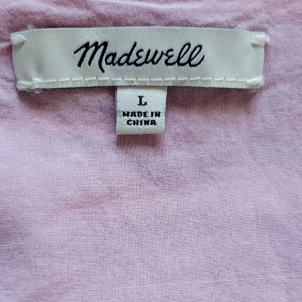 Madewell Striped Sleeveless Button-Down Sz L Dress - Picture 9 of 11